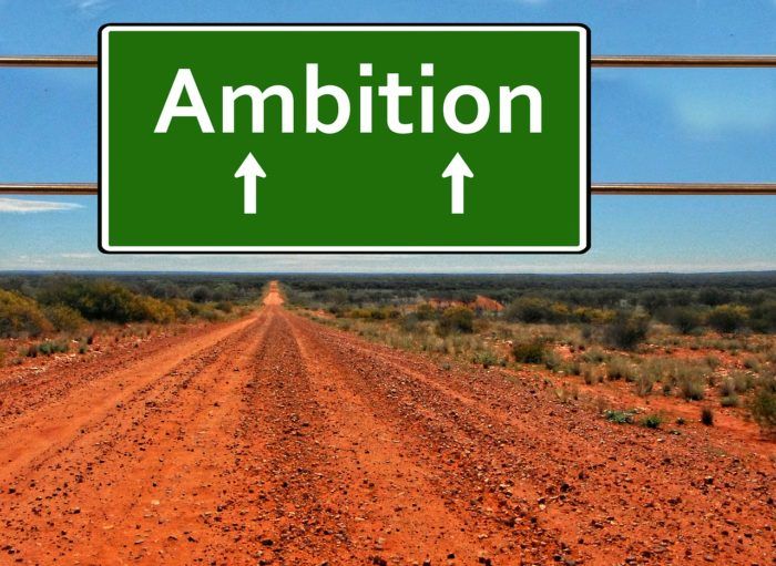 Sign saying Ambition